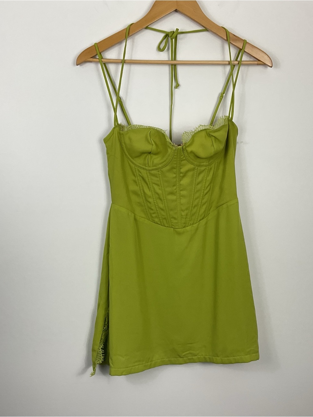 White Fox Move Along Matcha Mini Dress Womens Size Small